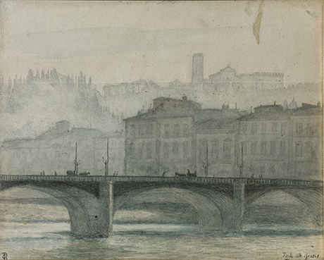 Christian Bang: Ponte alle Grazie, Verona (1920). I familiens eje. Affotografering af Ole Haupt. 