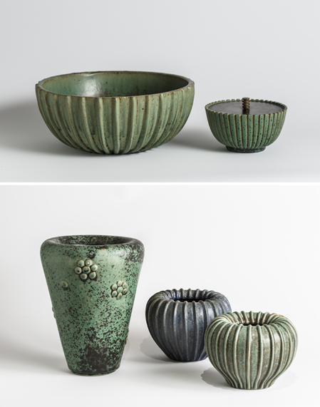 Arne Bang: Udvalg af stentøjsproduktionen (1930erne). Foto: Ole Haupt. I familiens eje. 