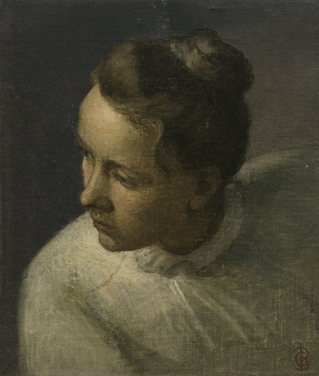 Christian Bang: ”Portrætstudie” (1XXX). I familiens eje. Affotografering af Ole Haupt. 